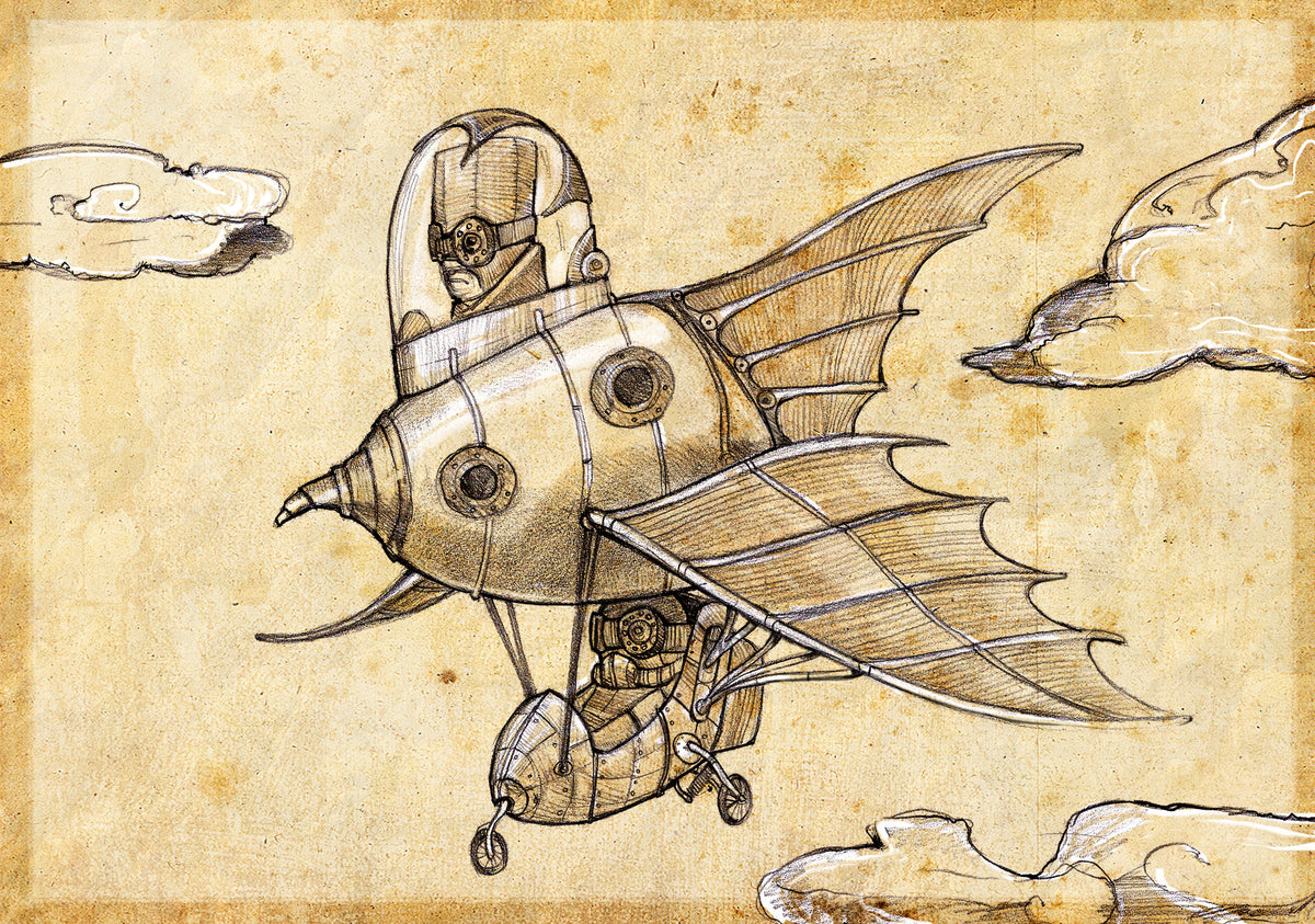 El RETRO FLYING GOLDFISH, grabado en edición limitada