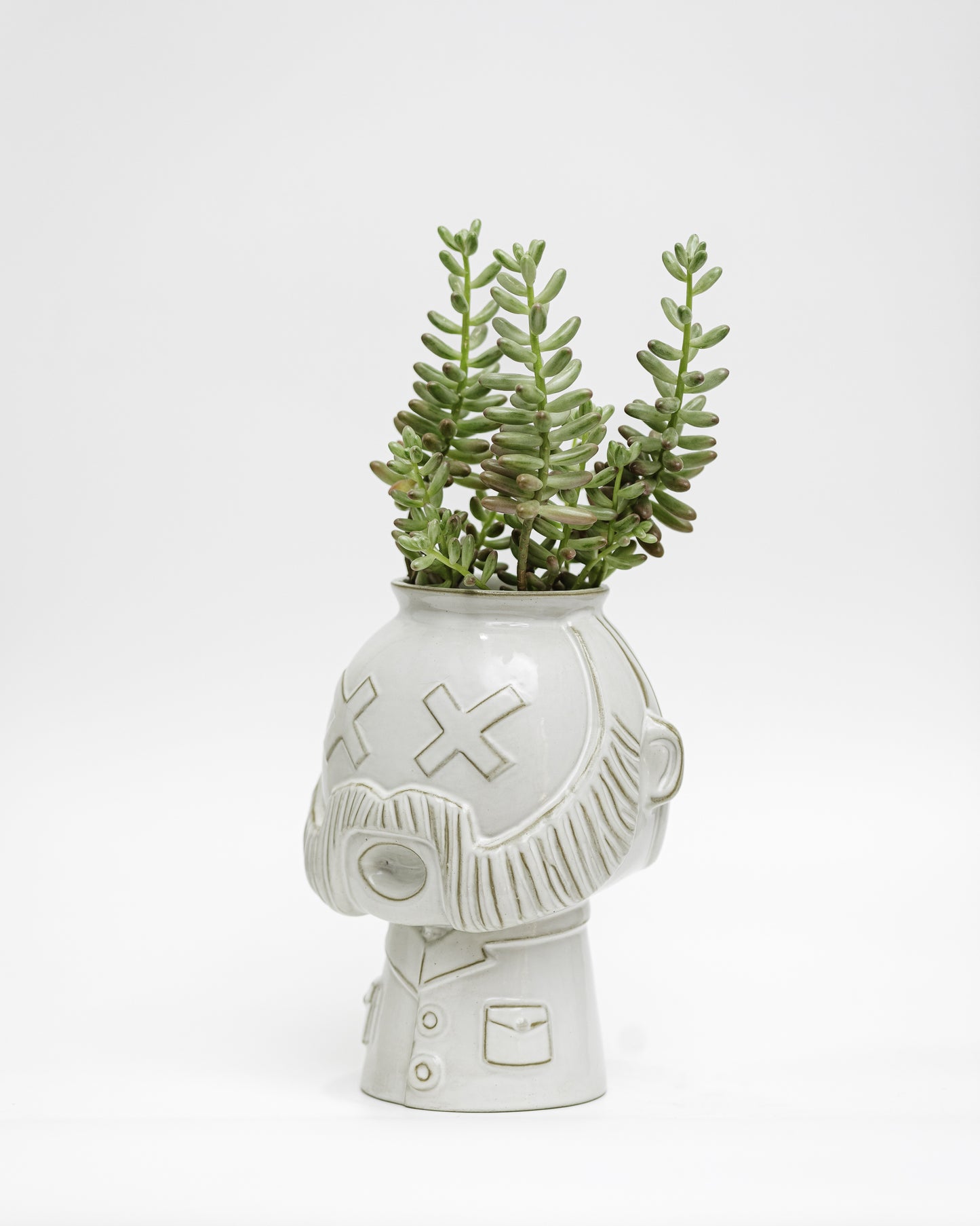 Florero Grau.tobot, del mundo de los Perujis