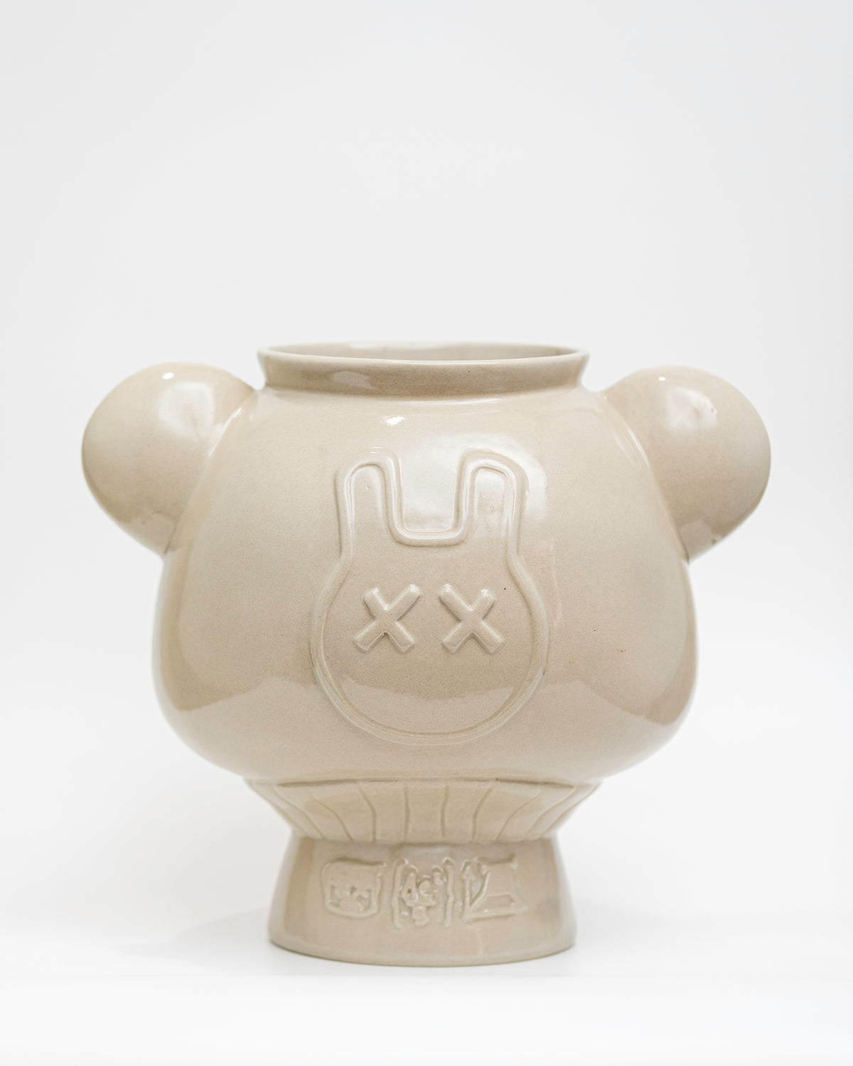 Florero Panda Atómica del Imaquinario de Yute y Tocuyo, mediano