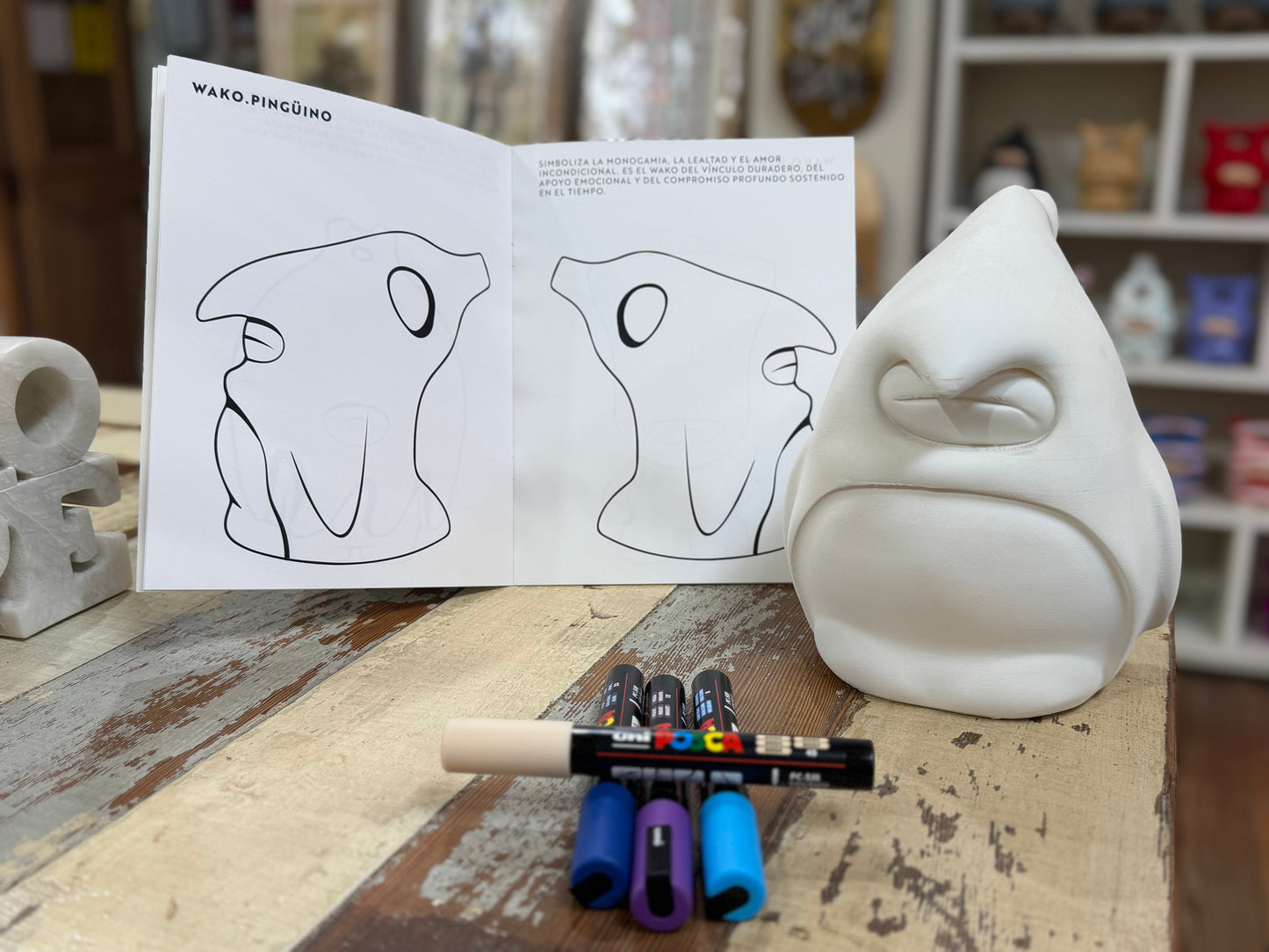 WAKO.Toy PINGÜINO — Art Toy para pintar | Edición limitada