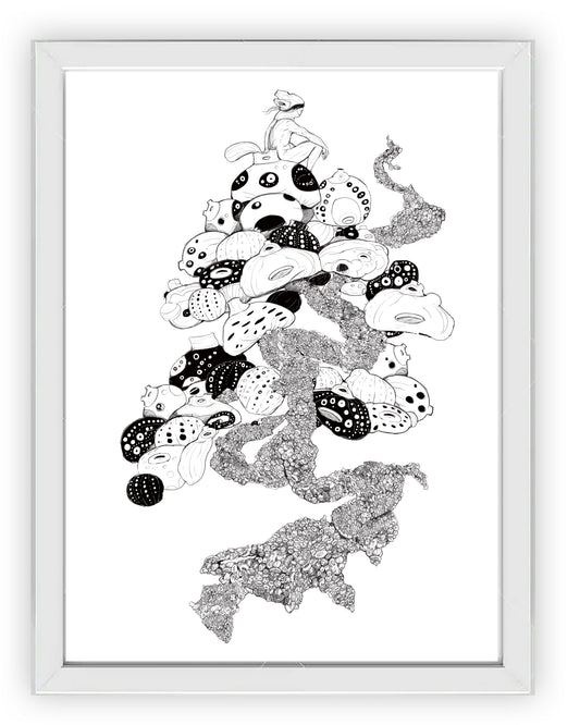 WAKO.Mushroom Bonsai I, grabado edición limitada