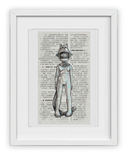 WAKO.FELINA.STANDING, grabado edición limitada
