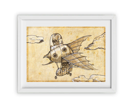 El RETRO FLYING GOLDFISH, grabado en edición limitada