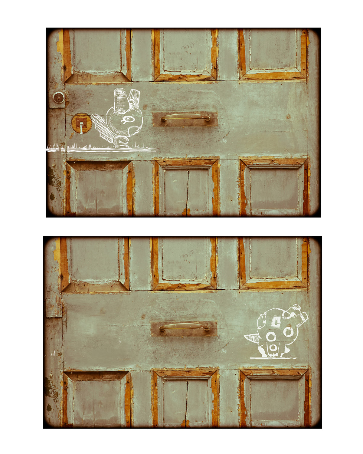 WAKO EN UNA PUERTA 1, grabado en edición limitada